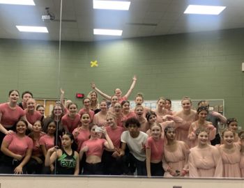 Dance program in a mirror selfie