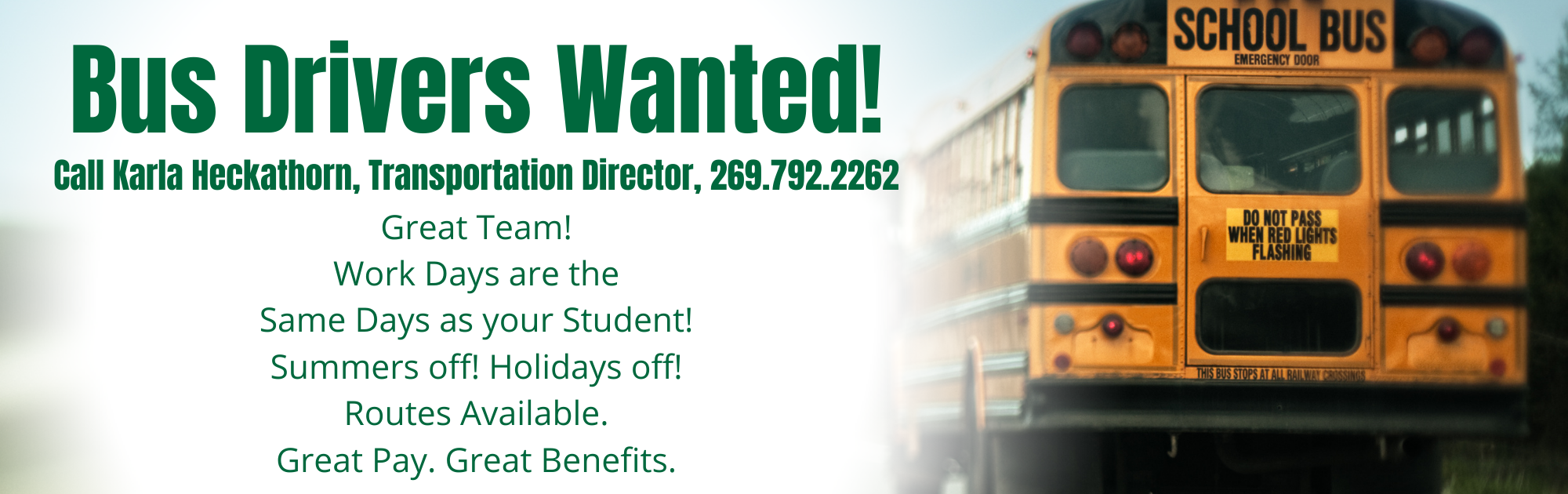 Hiring Bus Drivers Ad